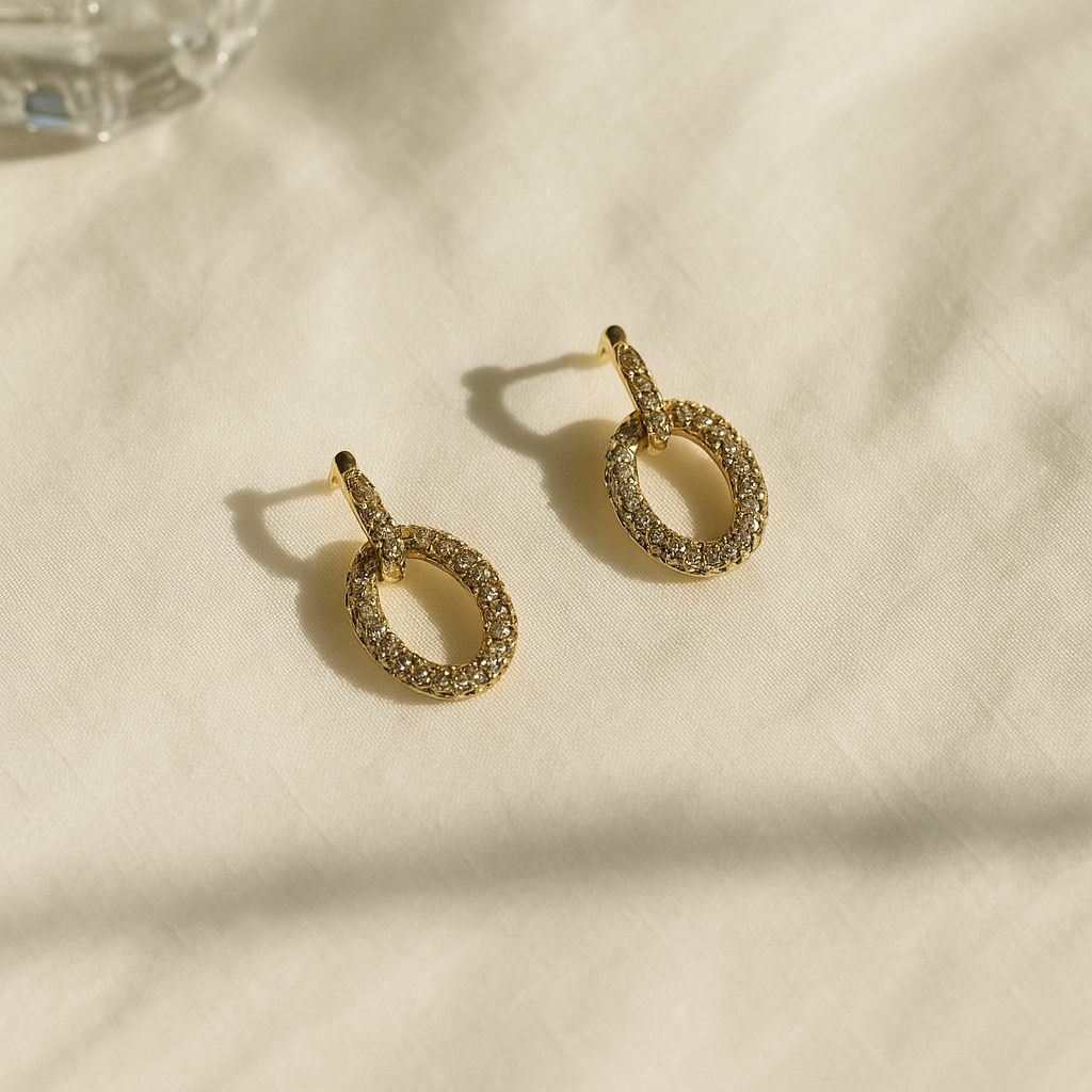 Radiant Oval Drop Earrings