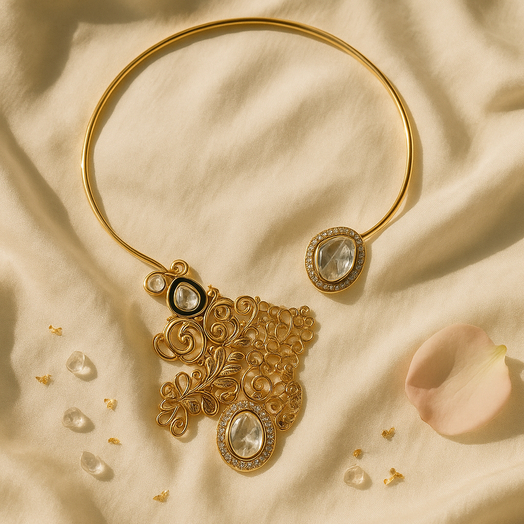 Royal Glow Kundan-Inspired Necklace & Earrings Set