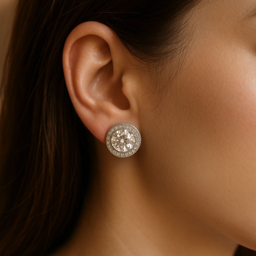 Solitaire Aura Diamond Studs