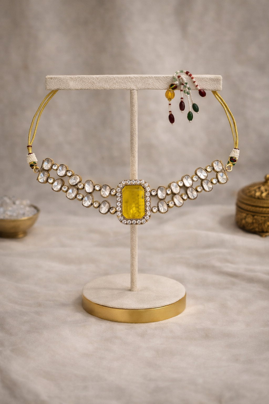 Yellow Sapphire Noor Heritage Necklace Set
