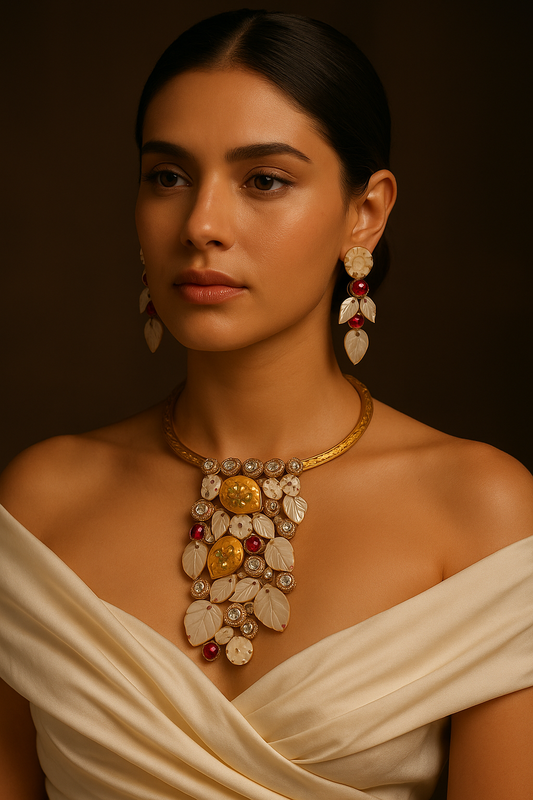 Enchanted Garden Mother of Pearl Necklace Set