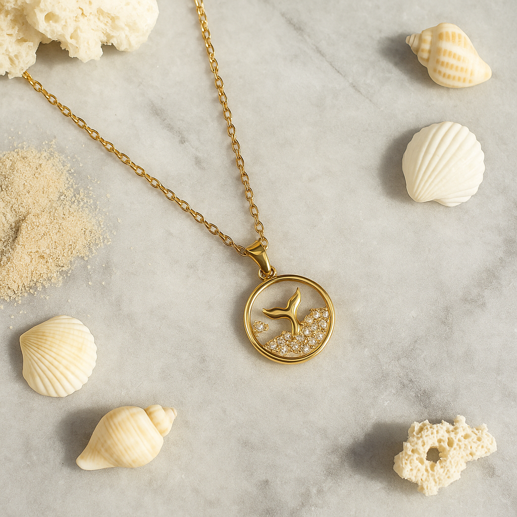 Gold Fish Pendant Necklace