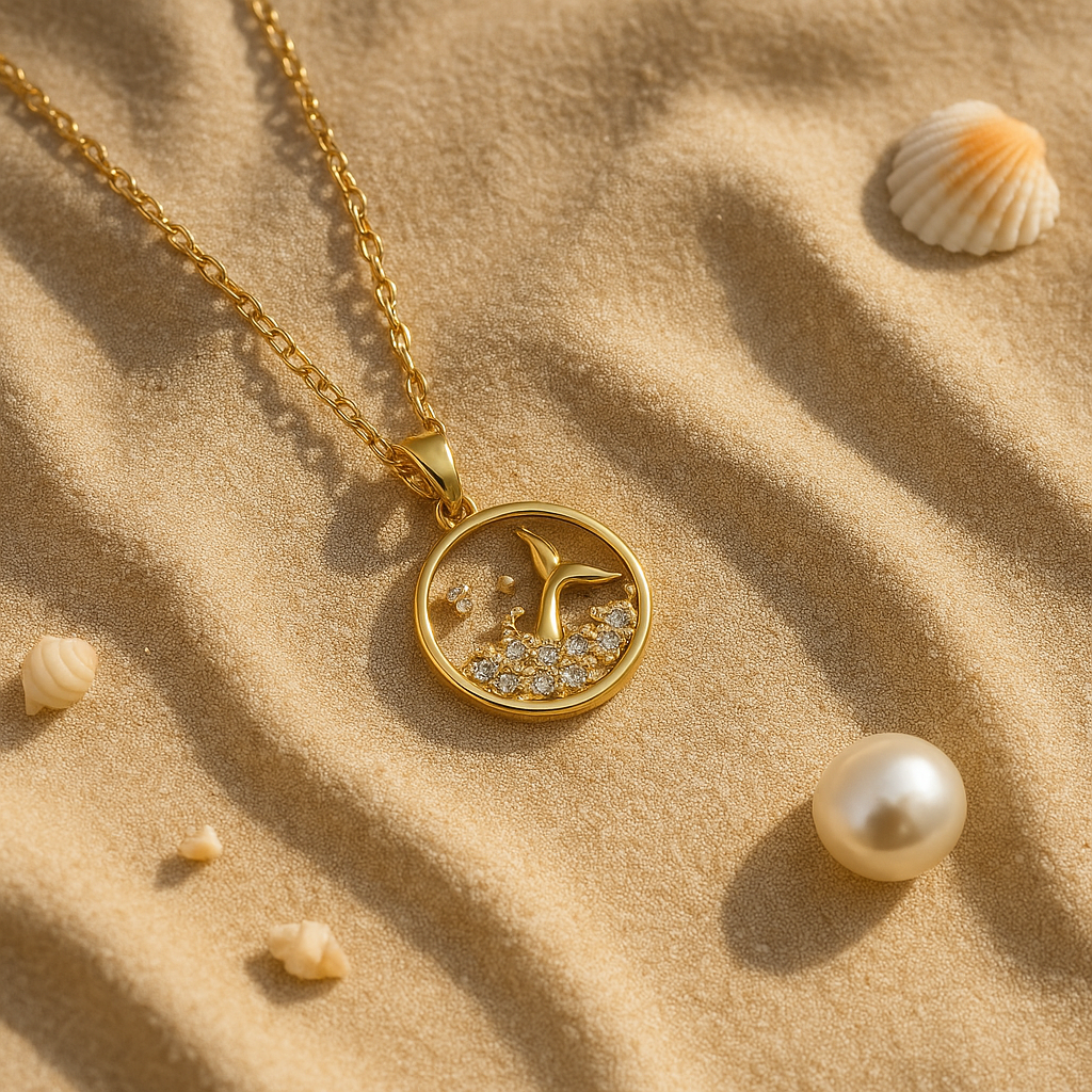 Gold Fish Pendant Necklace