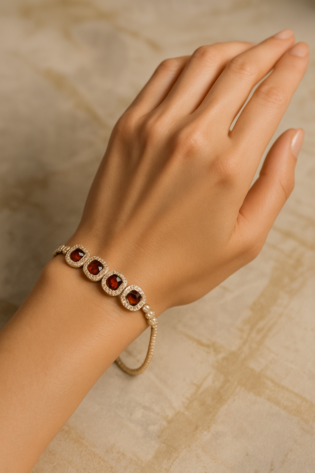 Seraphina Garnet Bracelet