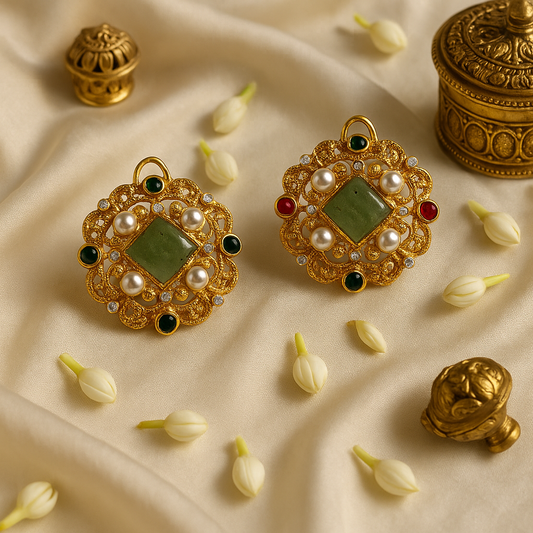 Heritage Polki & Pearl Choker Necklace Set