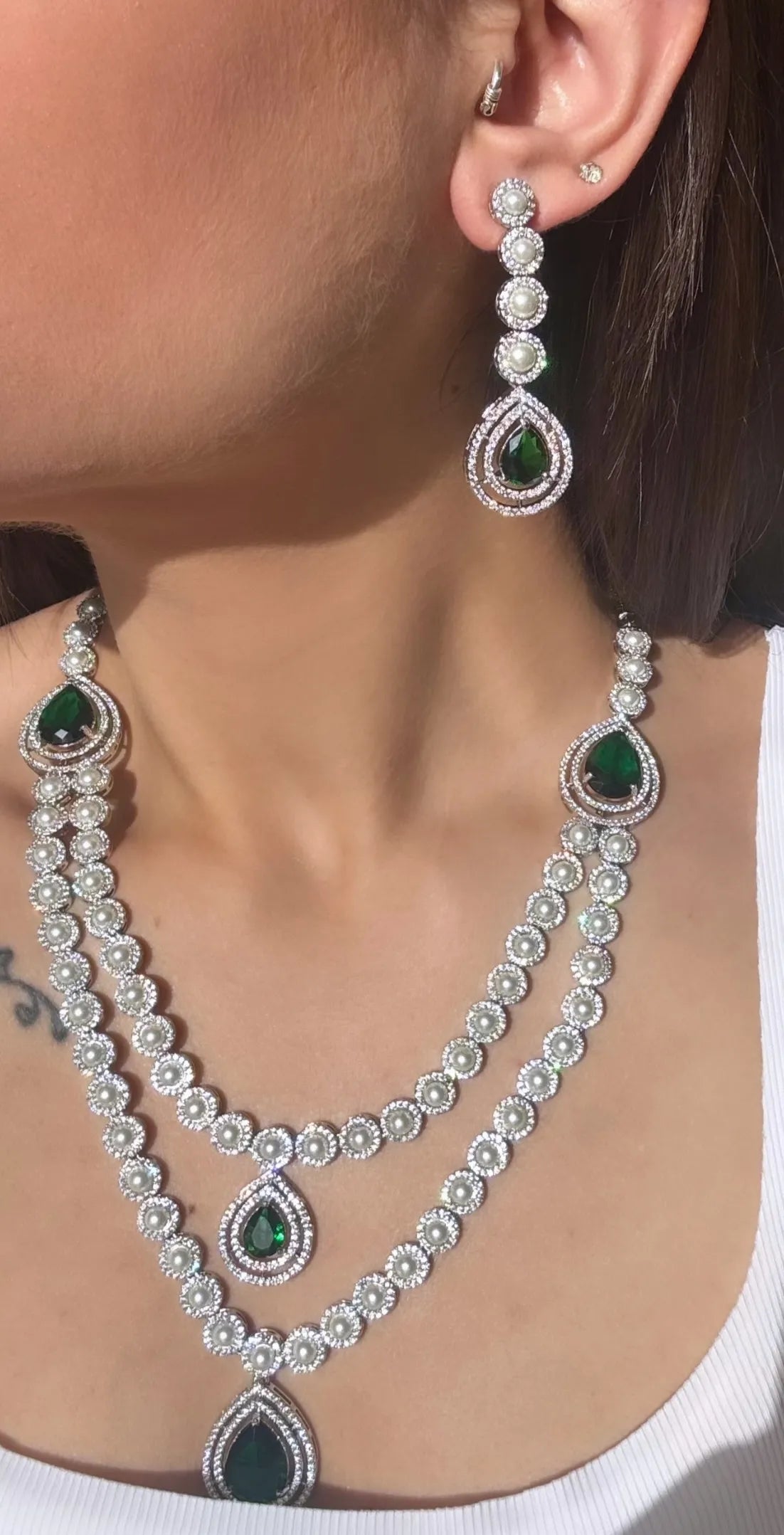 Pearl Empress Emerald Set