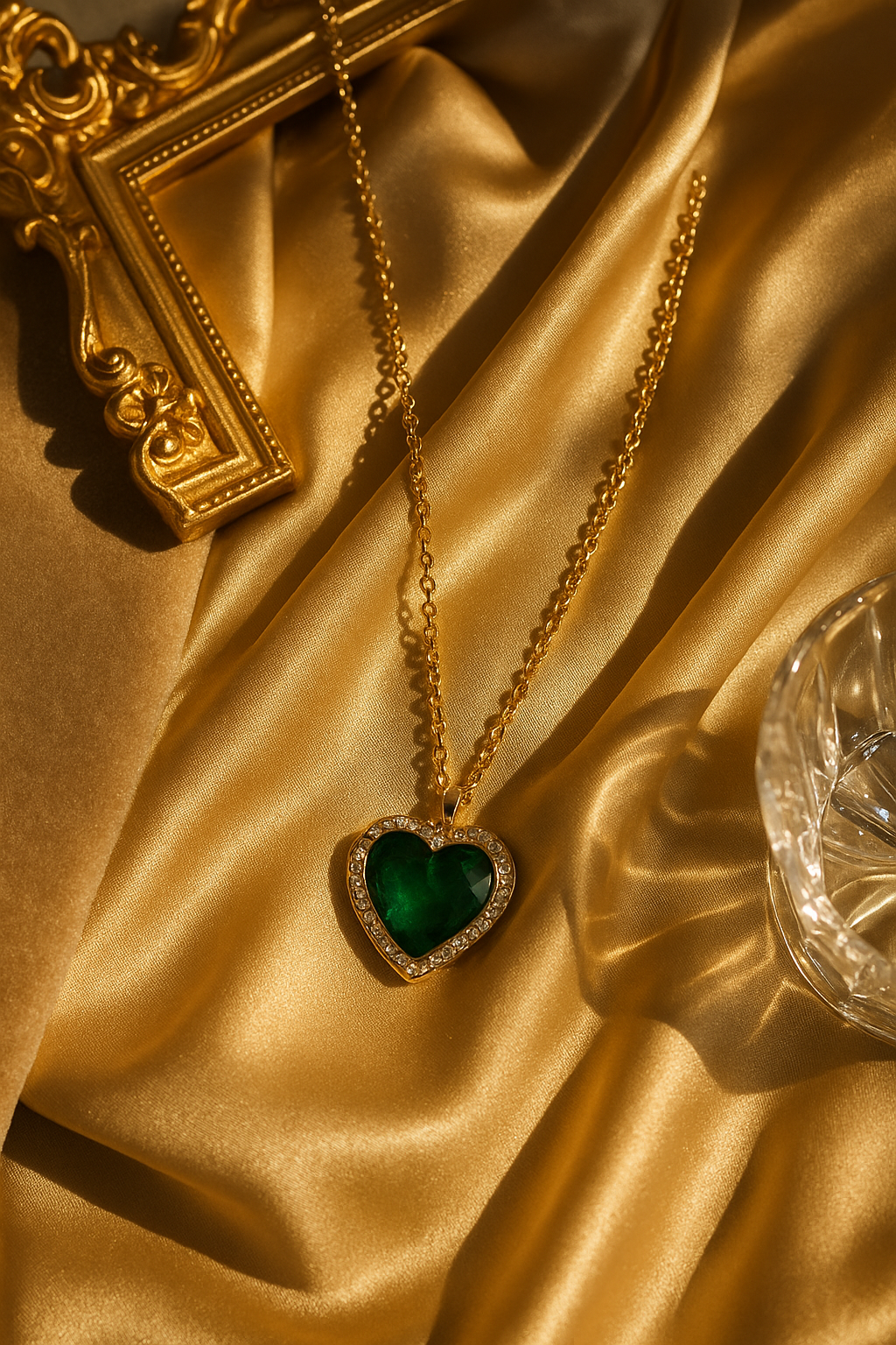 Emerald Heart Luxe Pendant Necklace