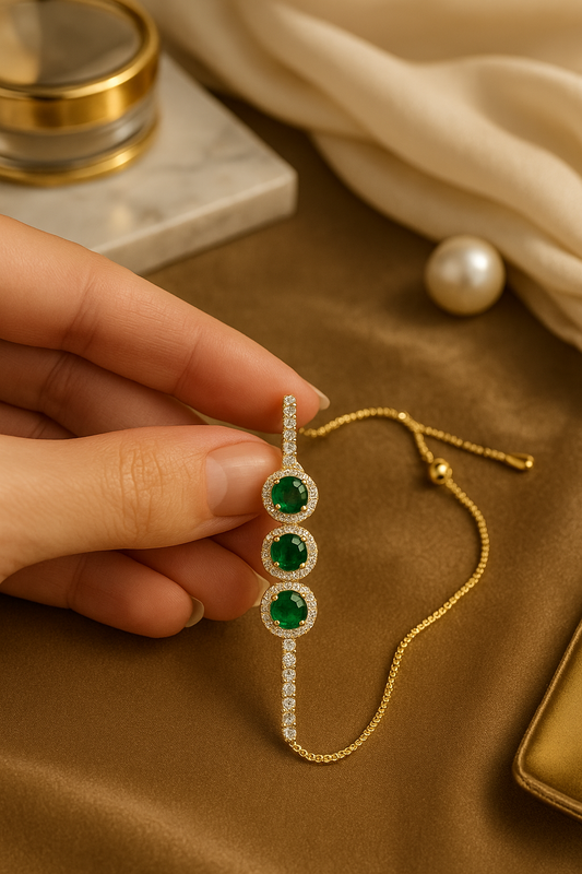 Emeralda Halo Bracelet