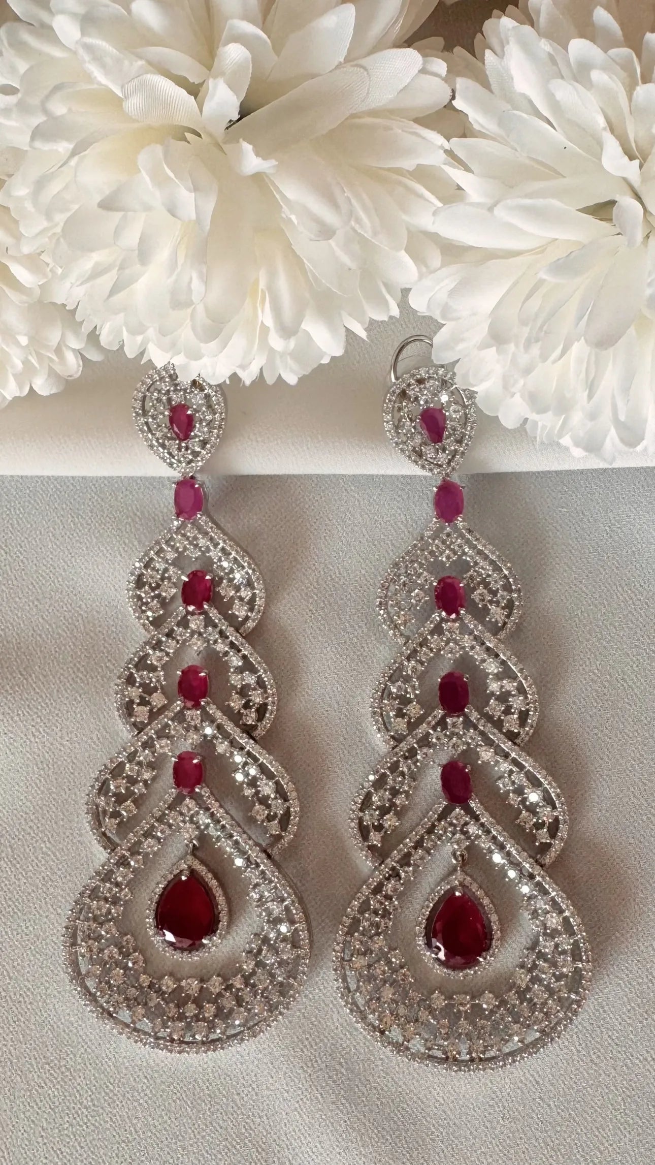 Stellar Cascade Diamond Earrings