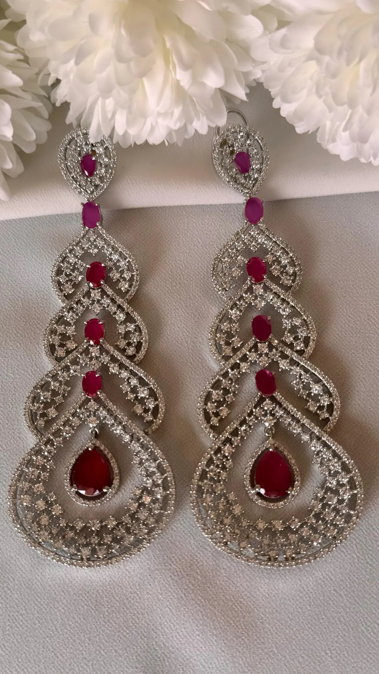 Stellar Cascade Diamond Earrings