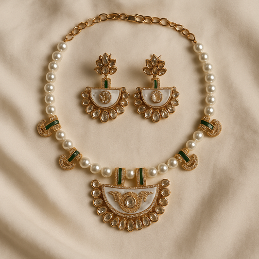 Pearl Kundan Choker Set