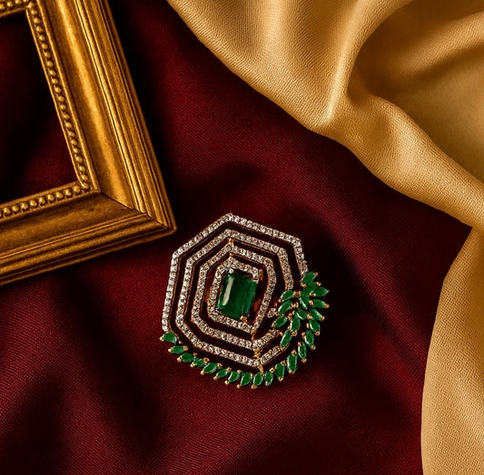 Iqra Emerald Diamond Ring