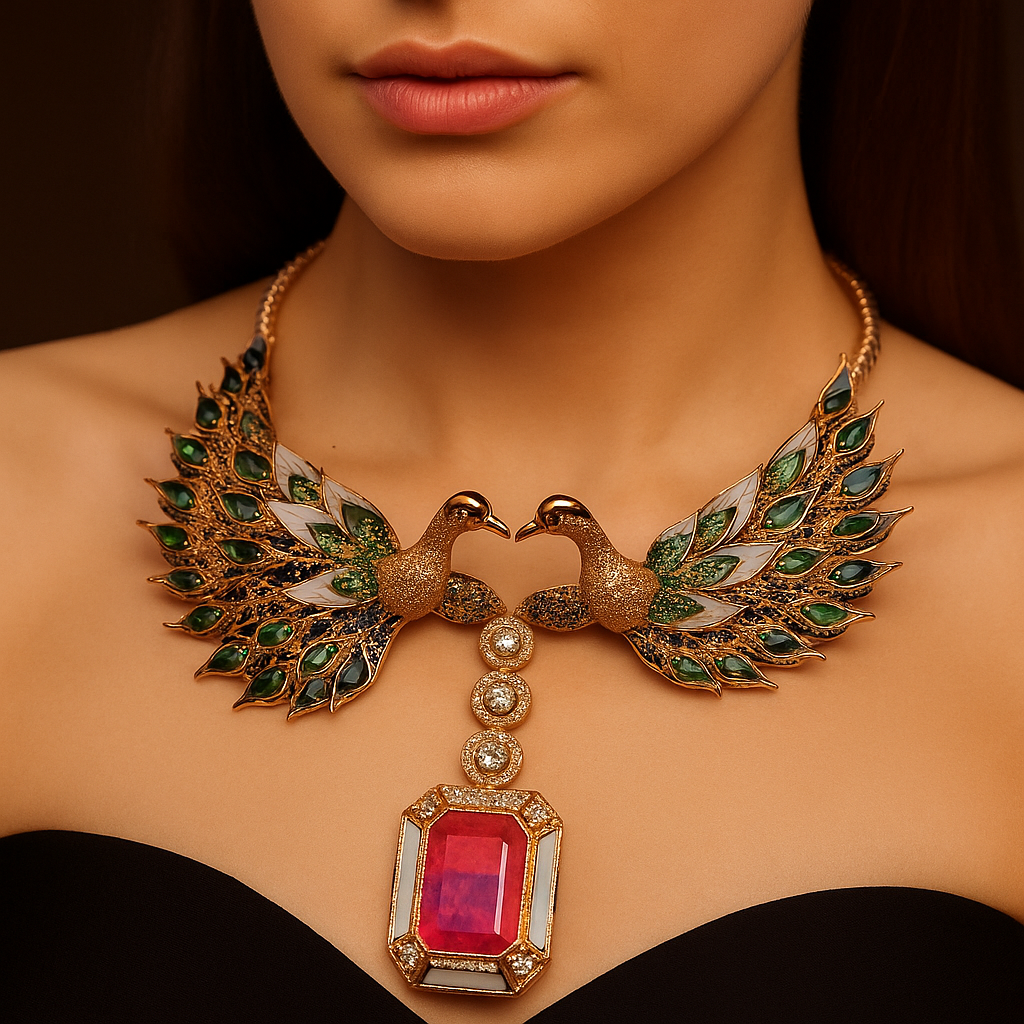 Majestic Peacock Harmony Necklace