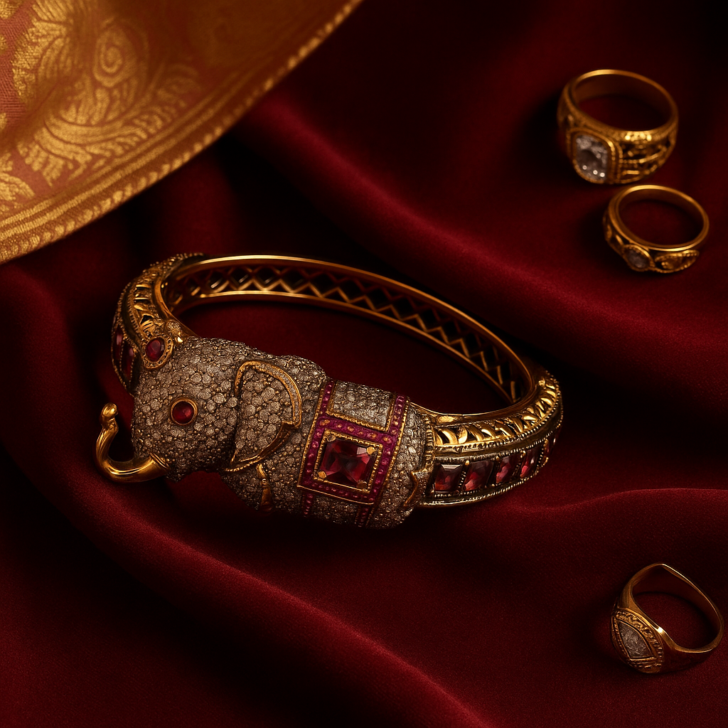 Ruby Kundan Heritage Bangle