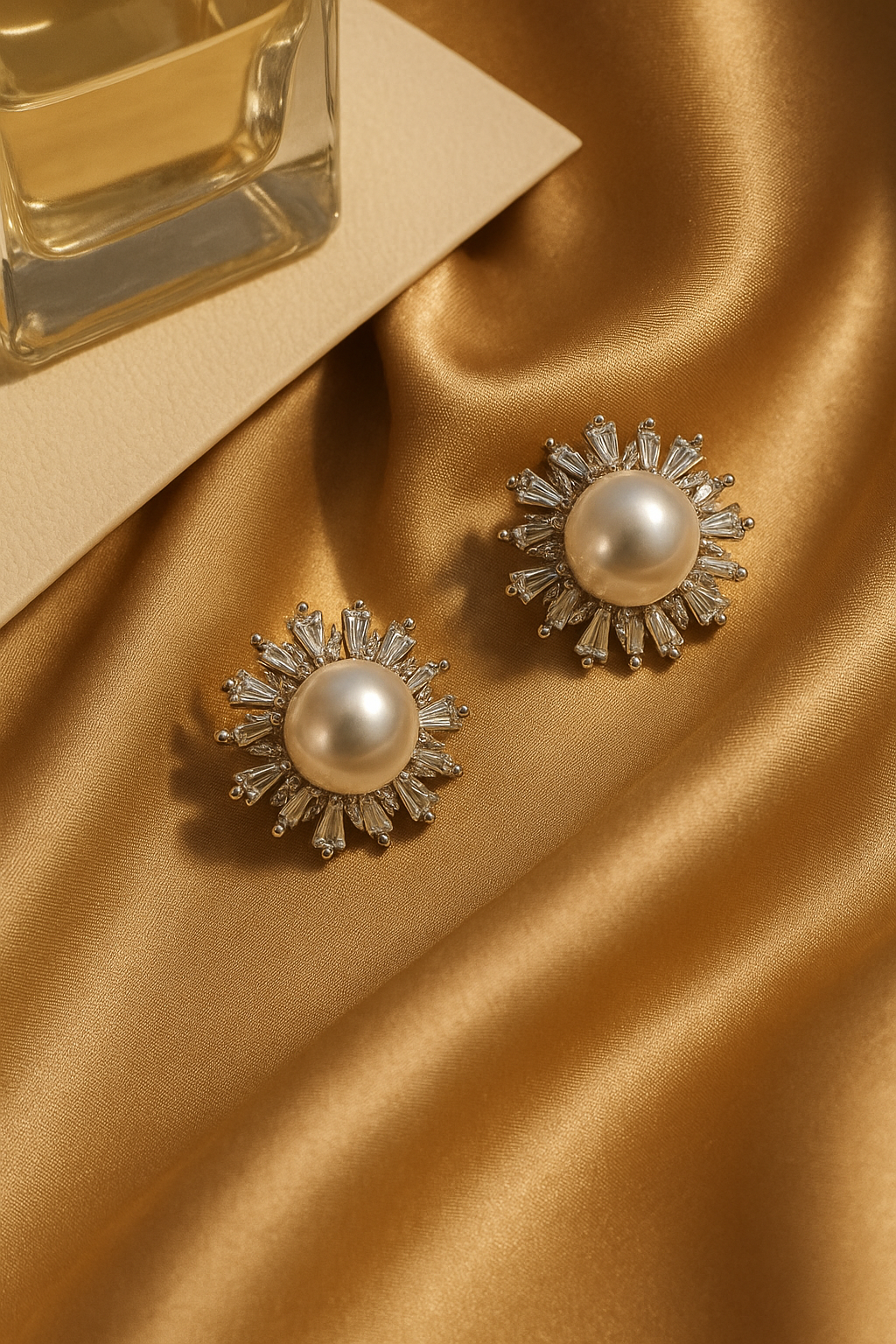 Radiantia Pearl Sunburst Earrings