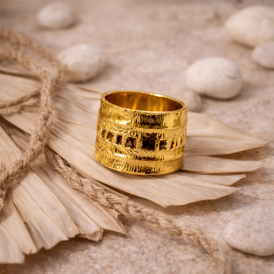 Auric Hammered Band Ring