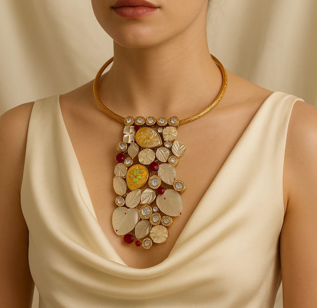 Enchanted Garden Mother of Pearl Necklace Set