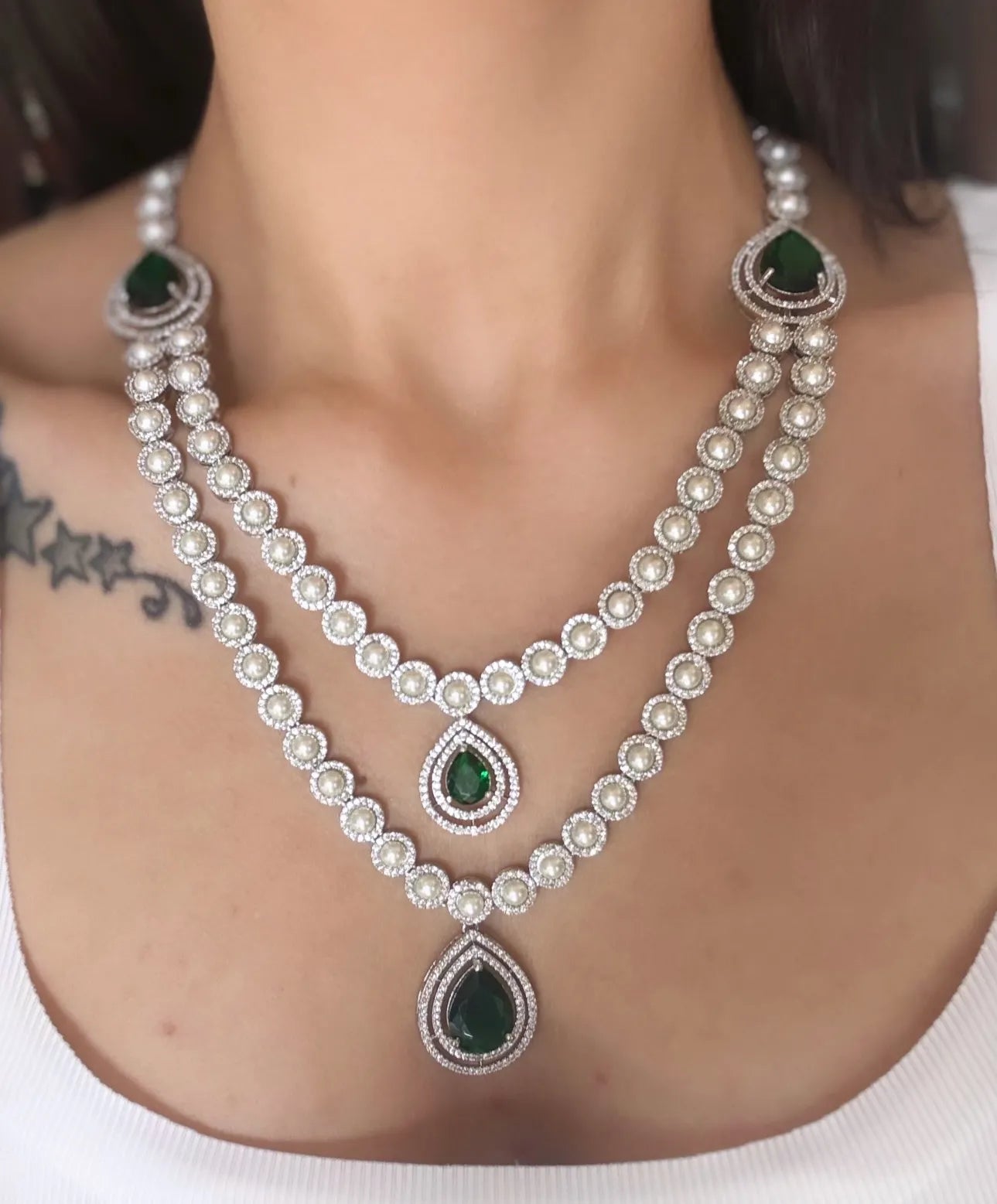 Pearl Empress Emerald Set