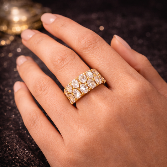Lumière Crystal Band Ring