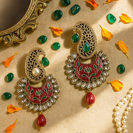 Regal Raga Meenakari Earrings