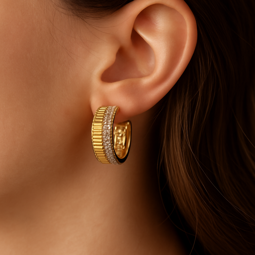 Aria Baguette Diamond Hoops