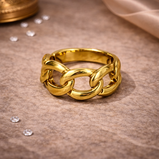 Golden Link Statement Ring
