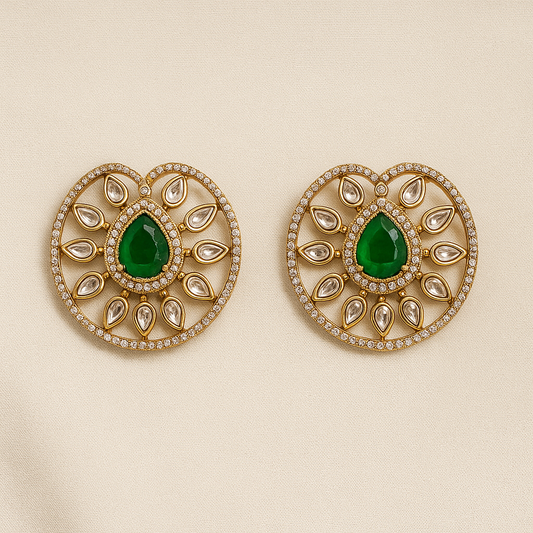 Regal Emerald Jadau Choker Set