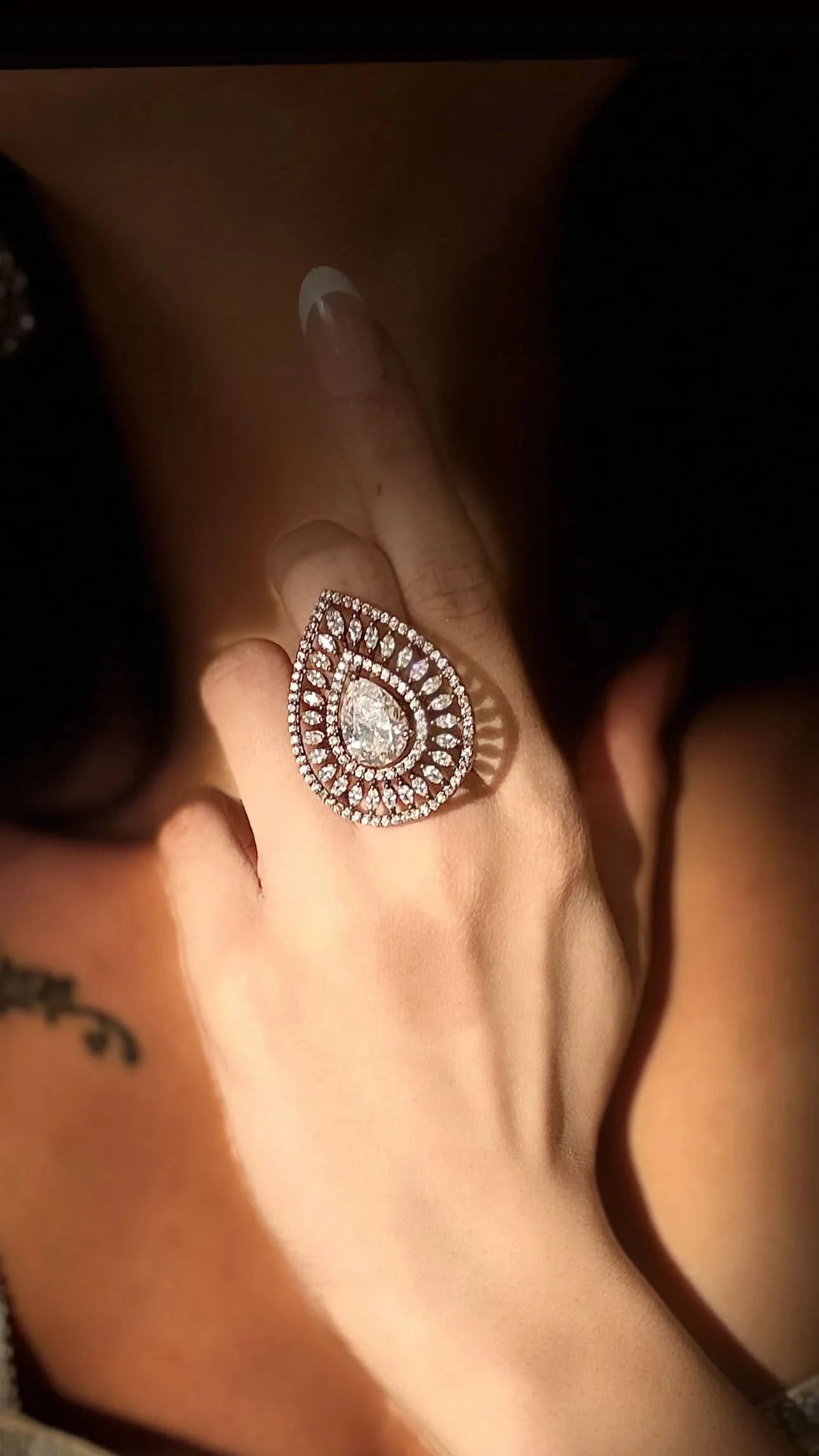 Ruqaya Teardrop Diamond Ring