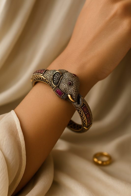 Ruby Kundan Heritage Bangle