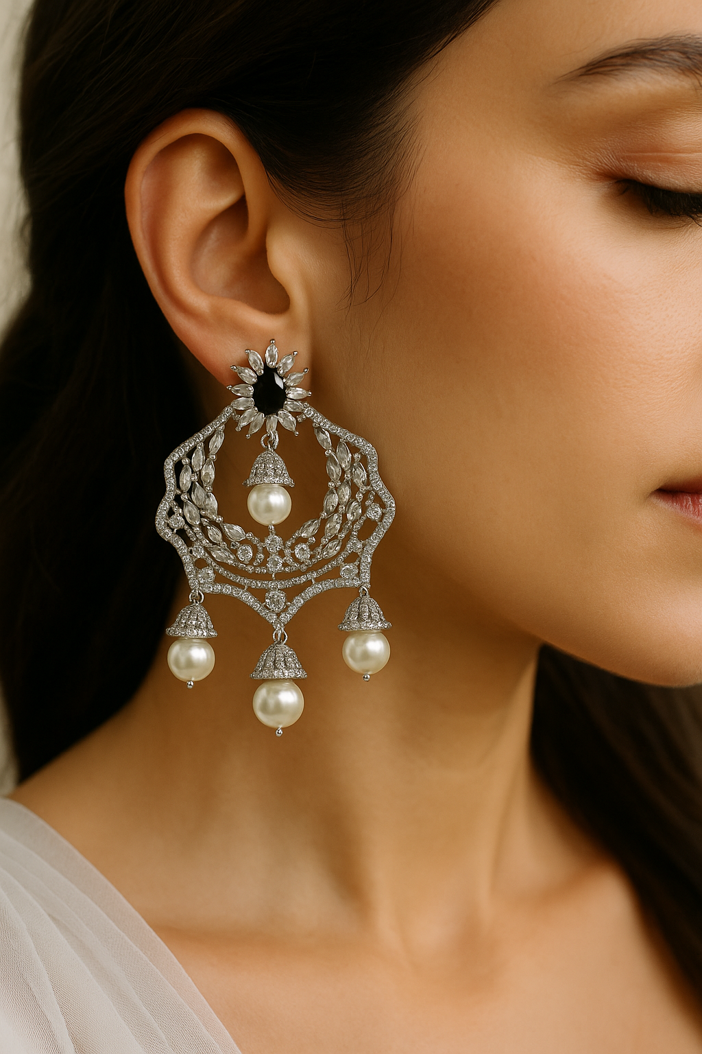 Noor Jhumka Diamond Chandeliers