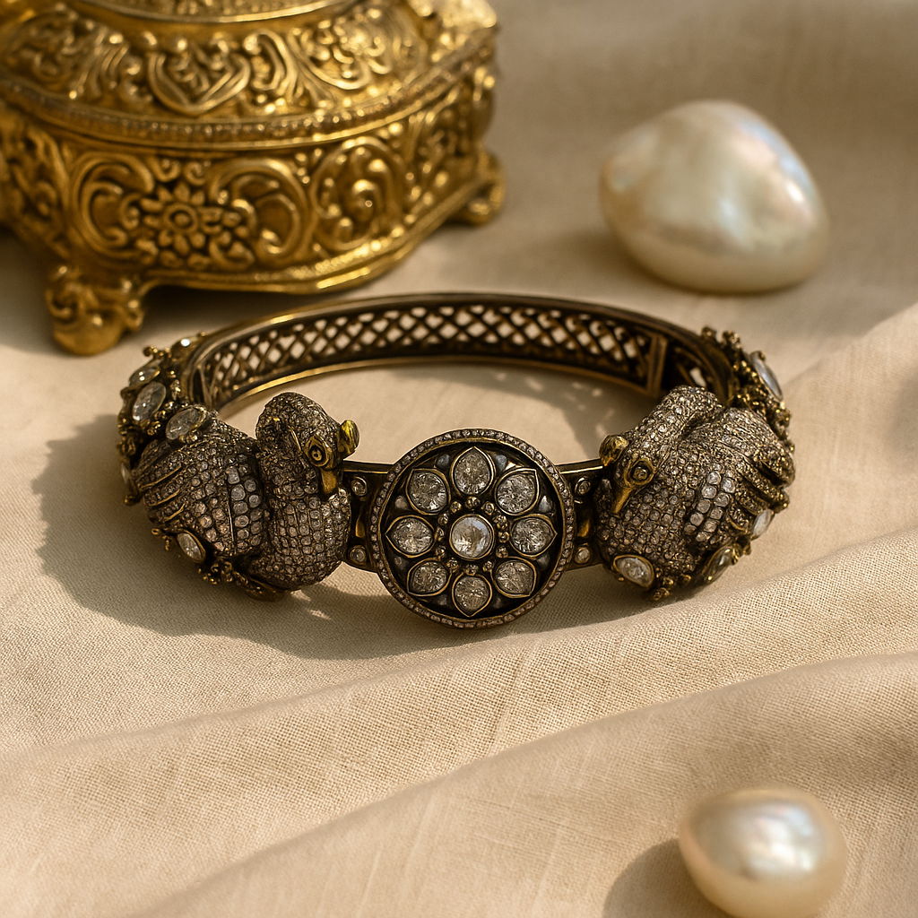 Regal Swan Kundan Heritage Bangle
