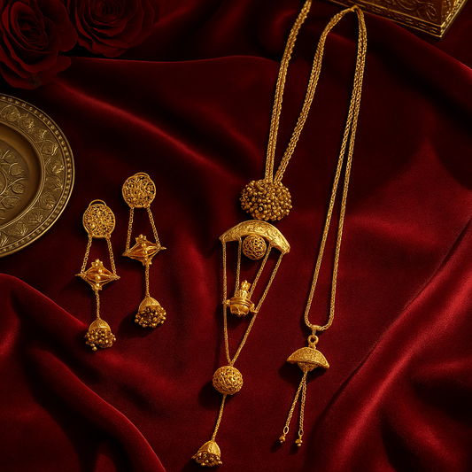 Temple  Gold-Plated Necklace Set