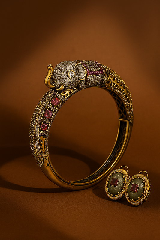 Ruby Kundan Heritage Bangle