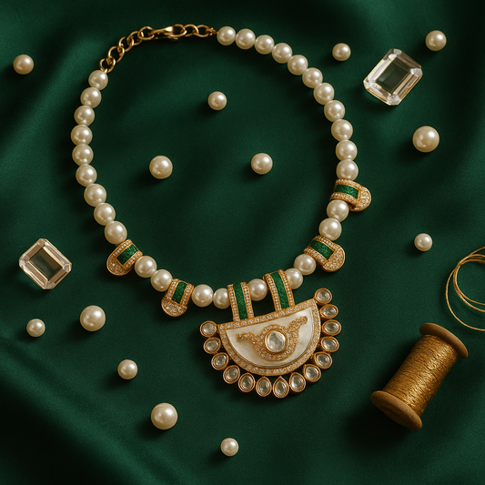 Pearl Kundan Choker Set