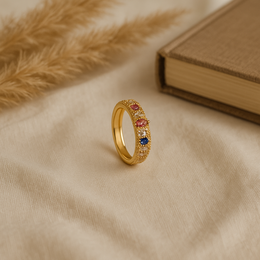 Regal Ruby & Sapphire Band Ring