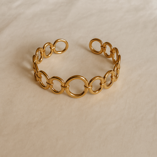 Golden Cirque Open Cuff Bracelet