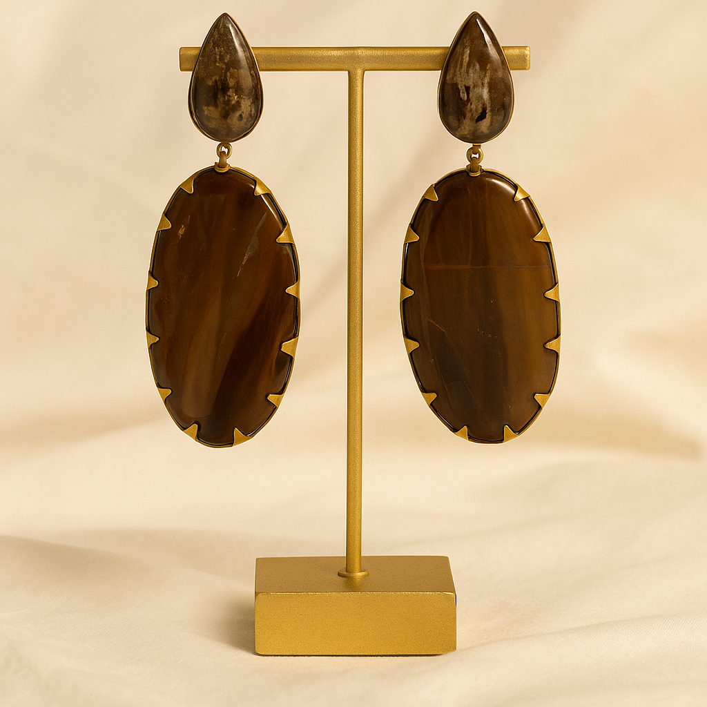Aaral Earthstone Statement Earrings