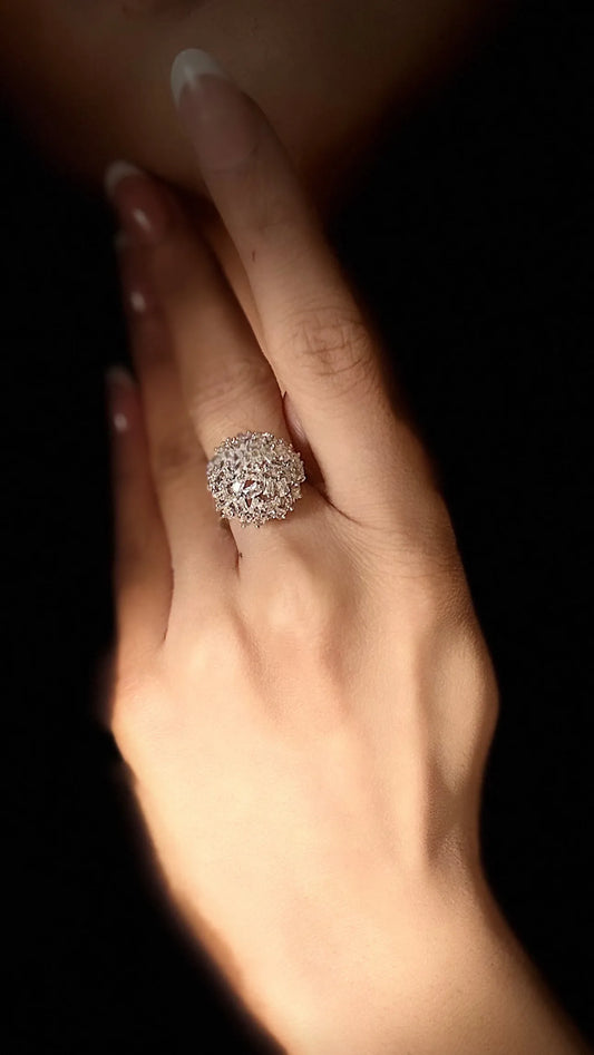 Eira Cluster Dome Diamond Ring