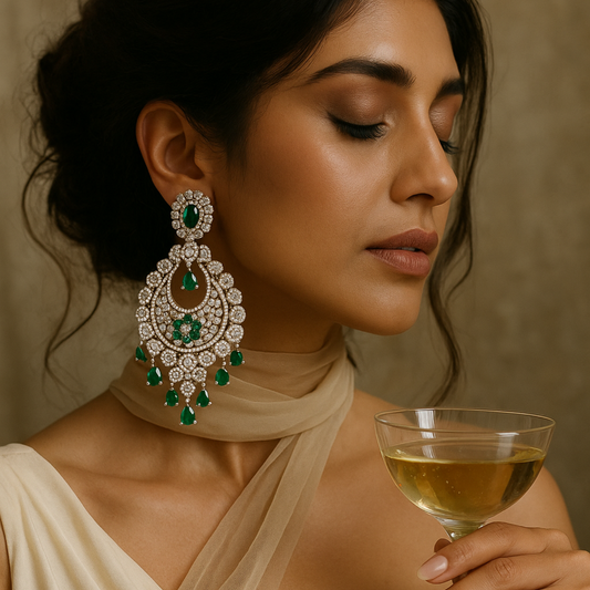 Ameera Emerald Diamond Earrings