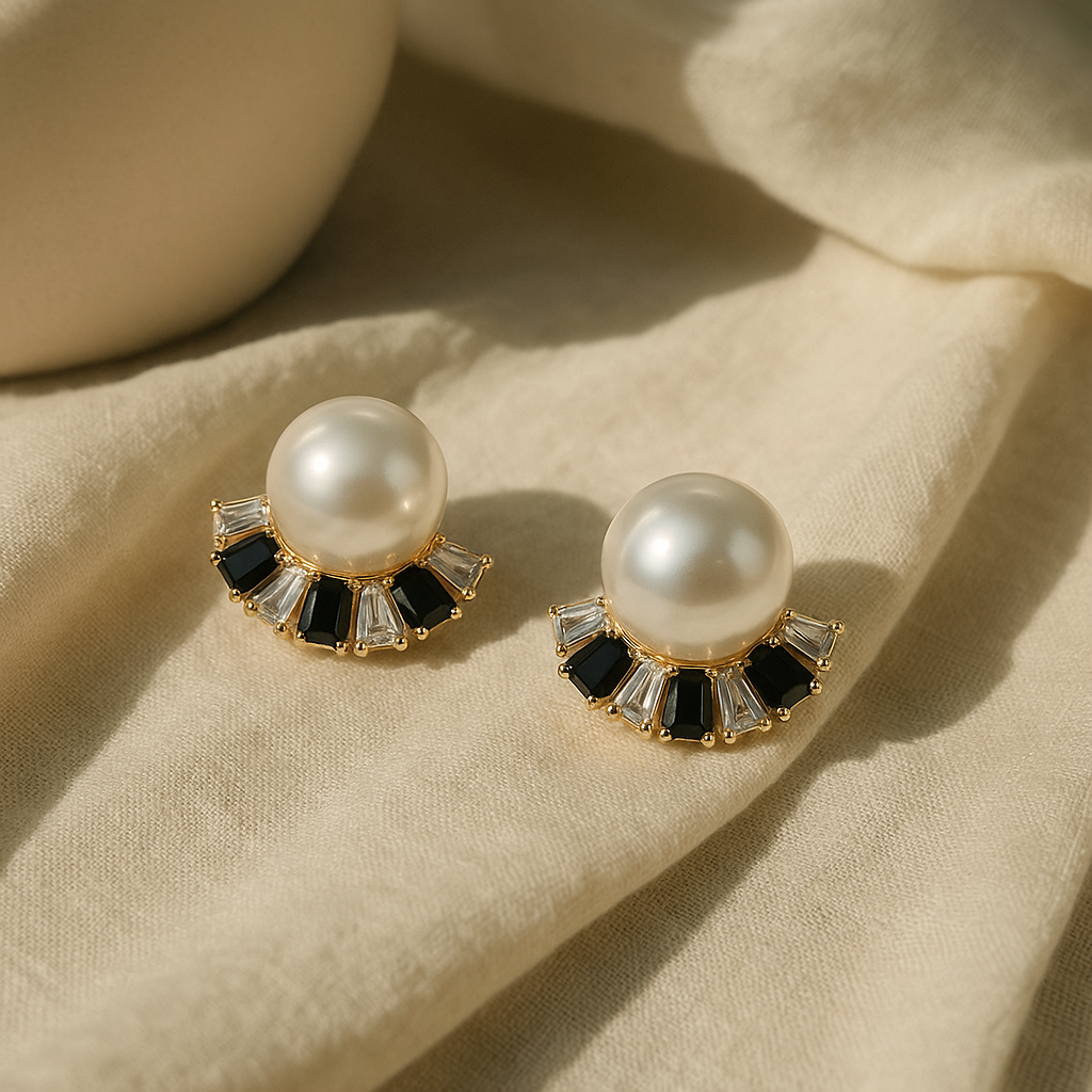 Noir Pearl Radiance Earrings