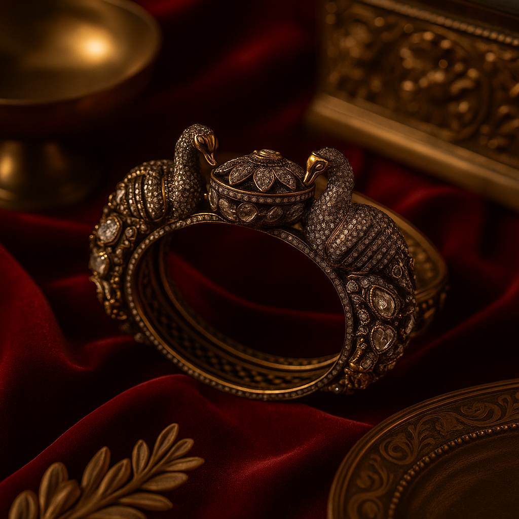 Regal Swan Kundan Heritage Bangle