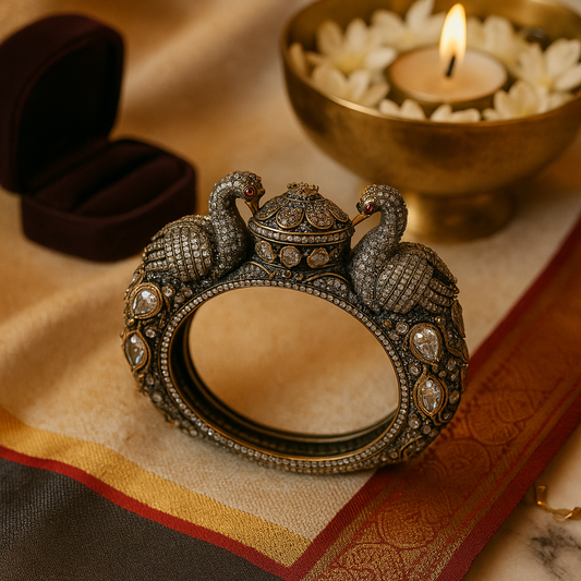 Regal Swan Kundan Heritage Bangle