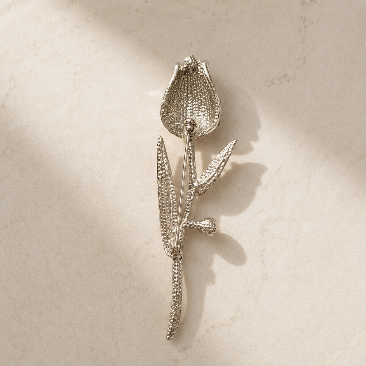 Emerald Bloom Tulip Brooch