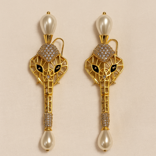 Elephant Pearl Necklace Set