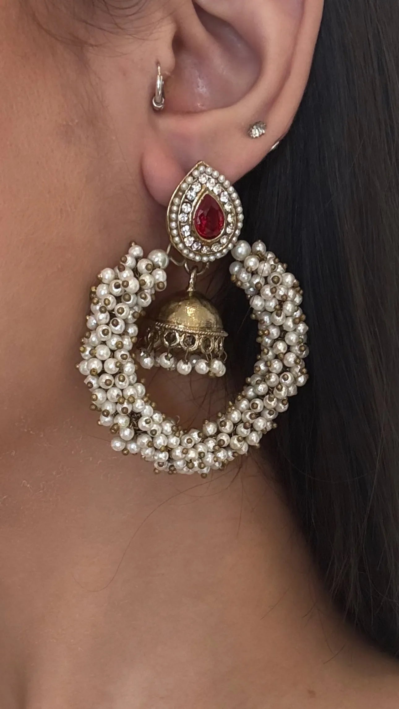 Aarohi Pearl Ember Earrings