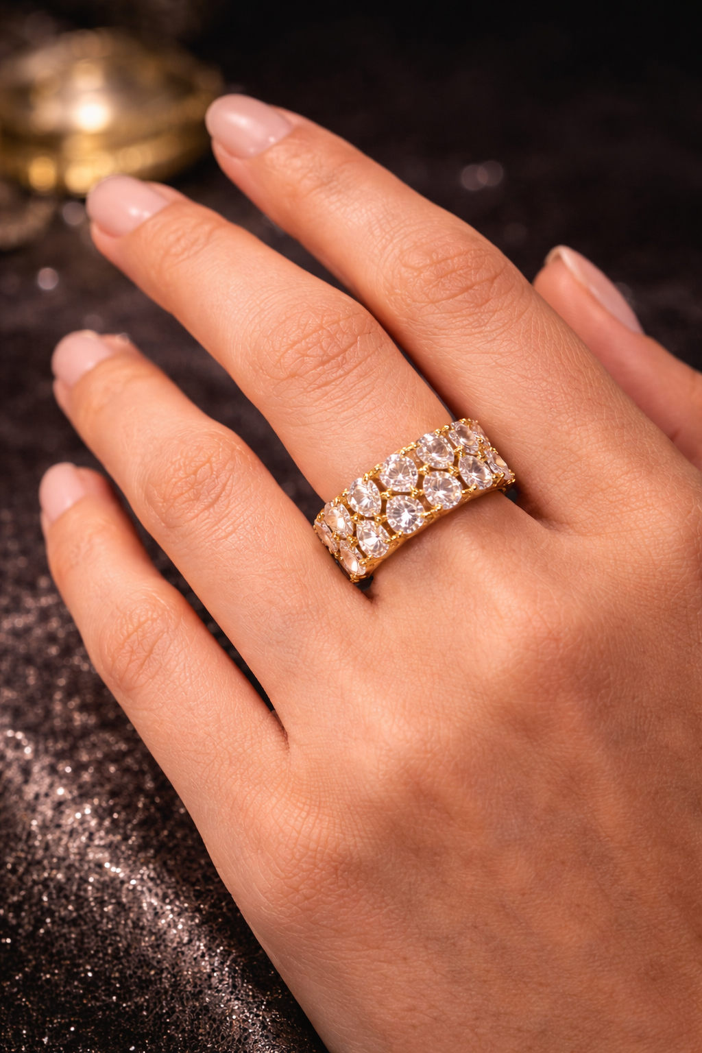 Lumière Crystal Band Ring