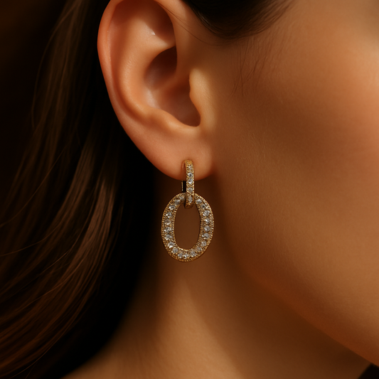 Radiant Oval Drop Earrings
