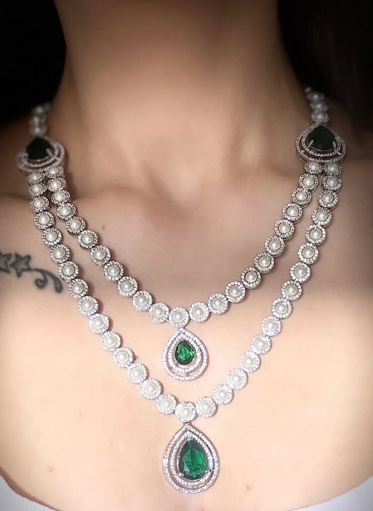 Pearl Empress Emerald Set