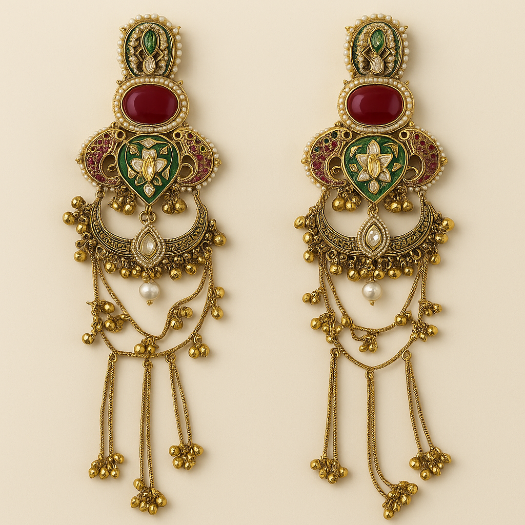 Mughal Charm Statement Earrings