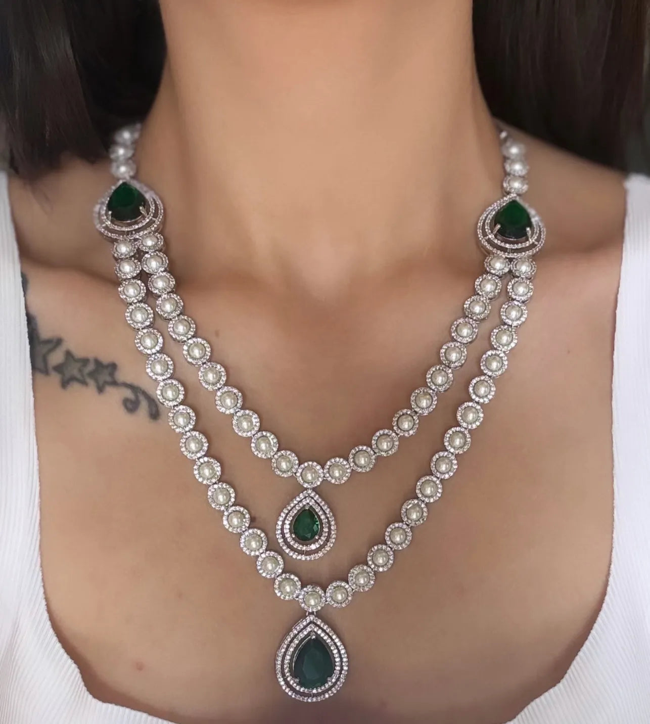 Pearl Empress Emerald Set